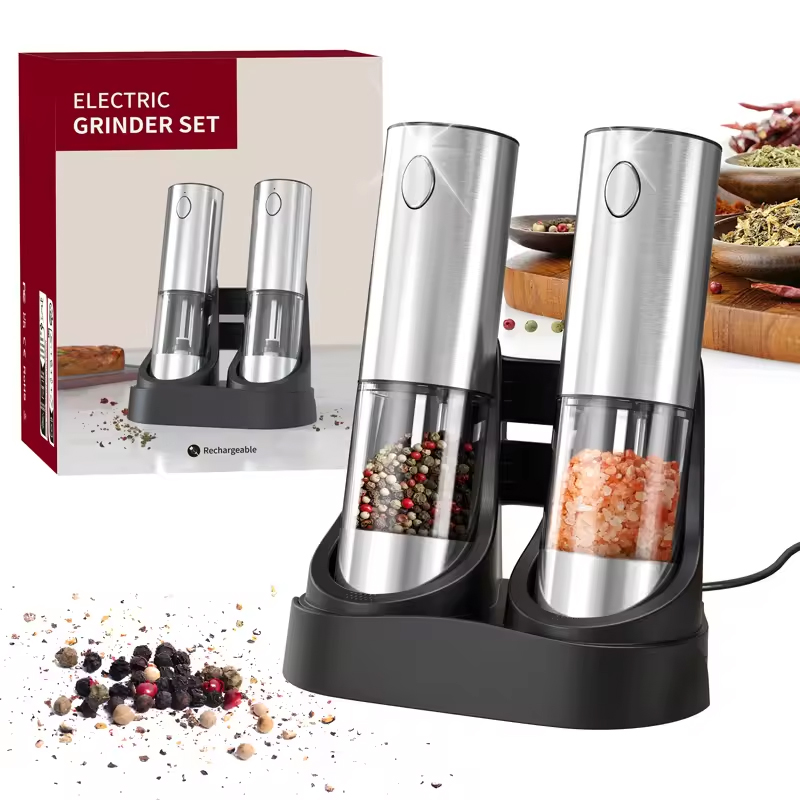 Kitchen Gadgets Electric - 1/2PCS Electric Salt And Pepper Grinder