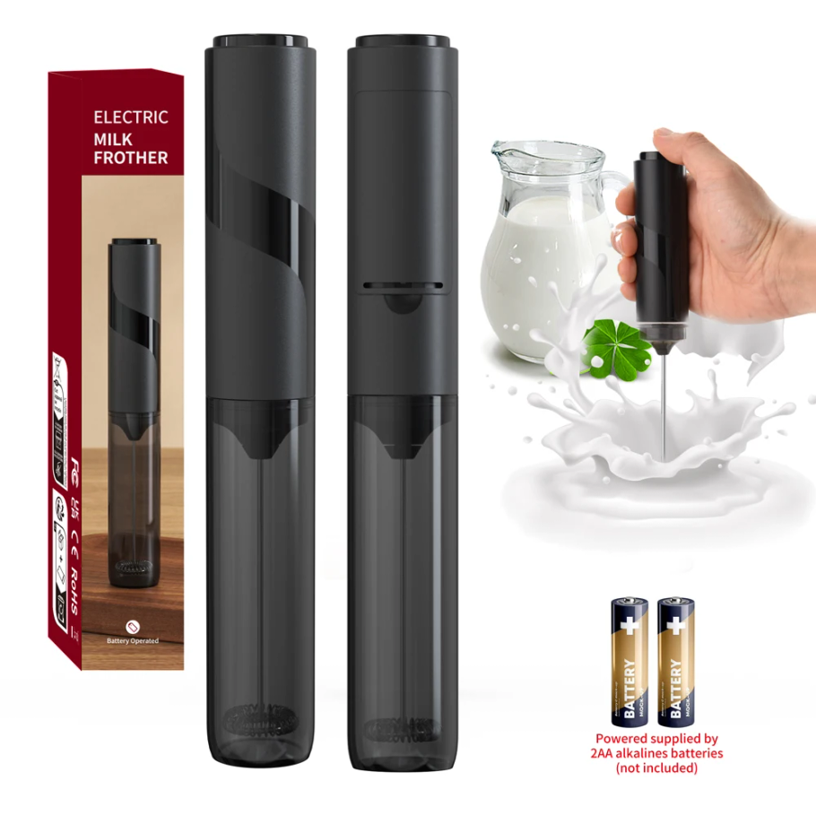 Milk Frother - Stainless Steel Electric Milk Frother Handheld