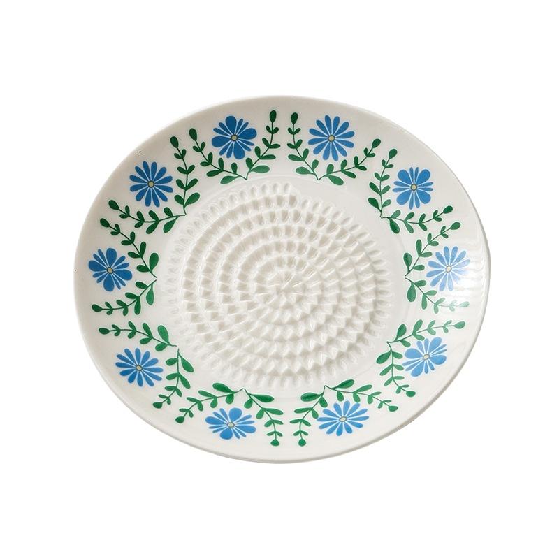 Kitchen Gadgets Vegetable Cutter - 2‑in‑1 Ceramic Garlic Ginger Grater Plate