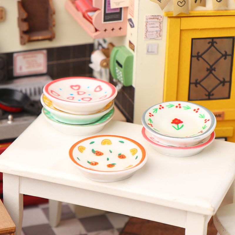 5Pcs 1/12 Dollhouse Mini Plate - Kitchen Gadgets Wholesale review and price