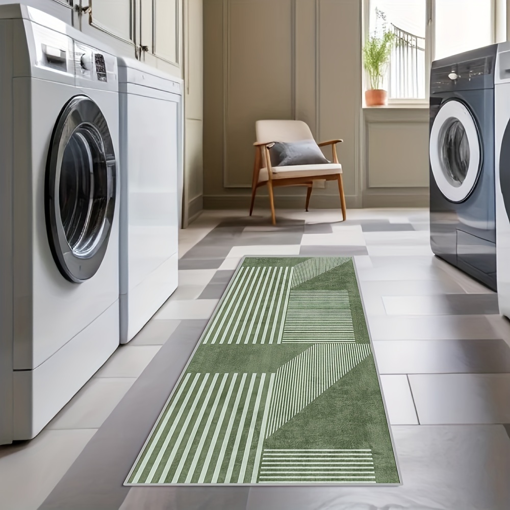 VIKAMA Striped Green Carpet Ki - Kitchen Gadgets Green review and price