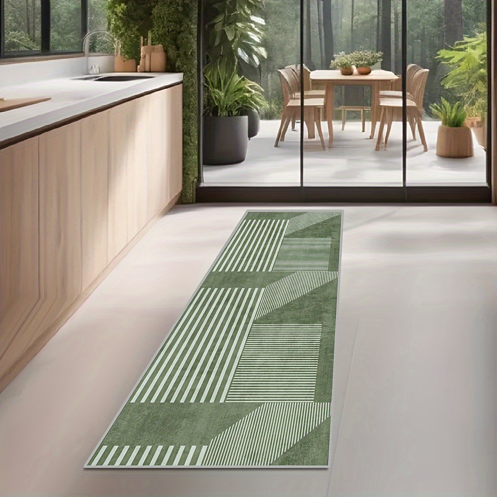 VIKAMA Striped Green Carpet Ki - Kitchen Gadgets Green review and price