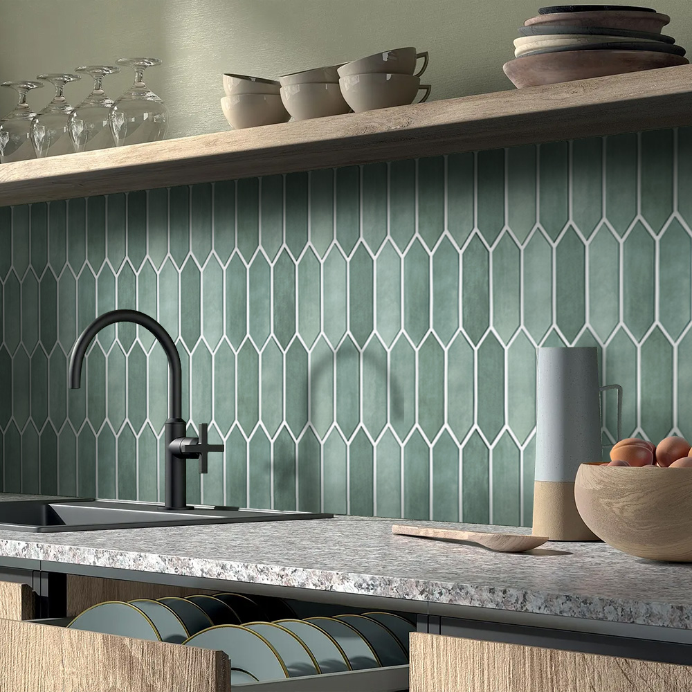 1/10pcs 3D Tile Sticker, Self- - Kitchen Gadgets Green review and price
