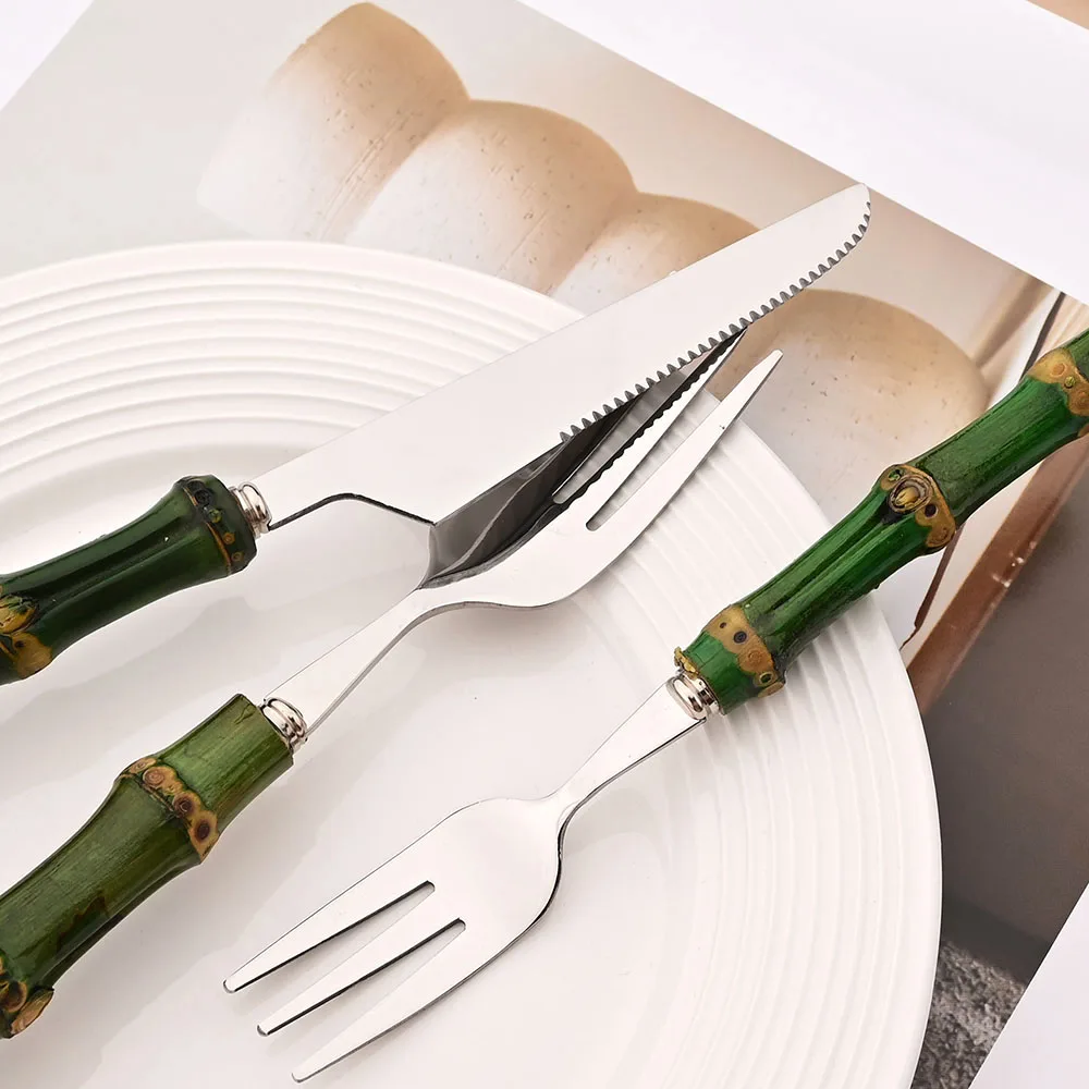 4Pcs Natural Bamboo Handle Din - Kitchen Gadgets Green review and price