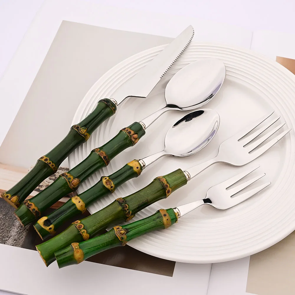 4Pcs Natural Bamboo Handle Din - Kitchen Gadgets Green review and price