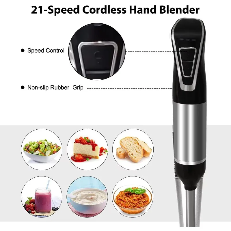 Rechargeable Portable Hand Mix - Immersion Blender Stick review and price