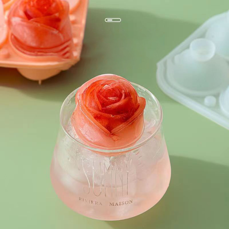 3D Rose Ice Molds 4 Holes Ice  - Kitchen Gadgets Baking review and price