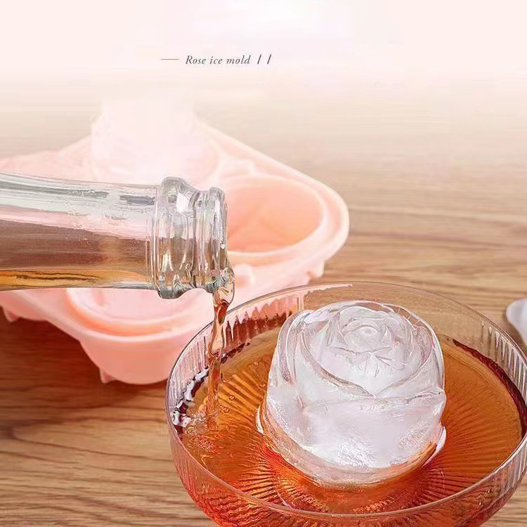 3D Rose Ice Molds 4 Holes Ice  - Kitchen Gadgets Baking review and price