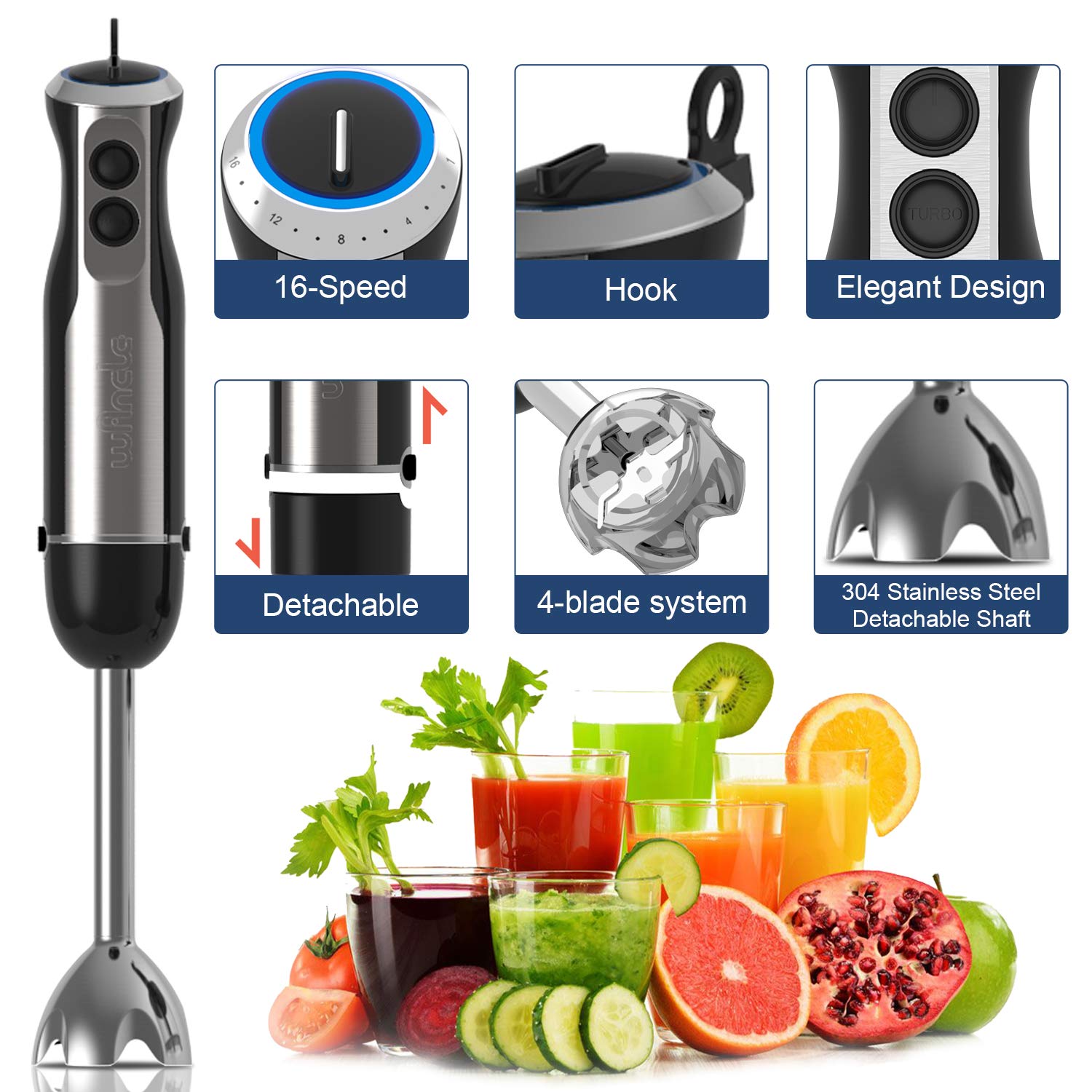 Wancle 1000W Immersion Hand Bl - Immersion Blender Stick review and price