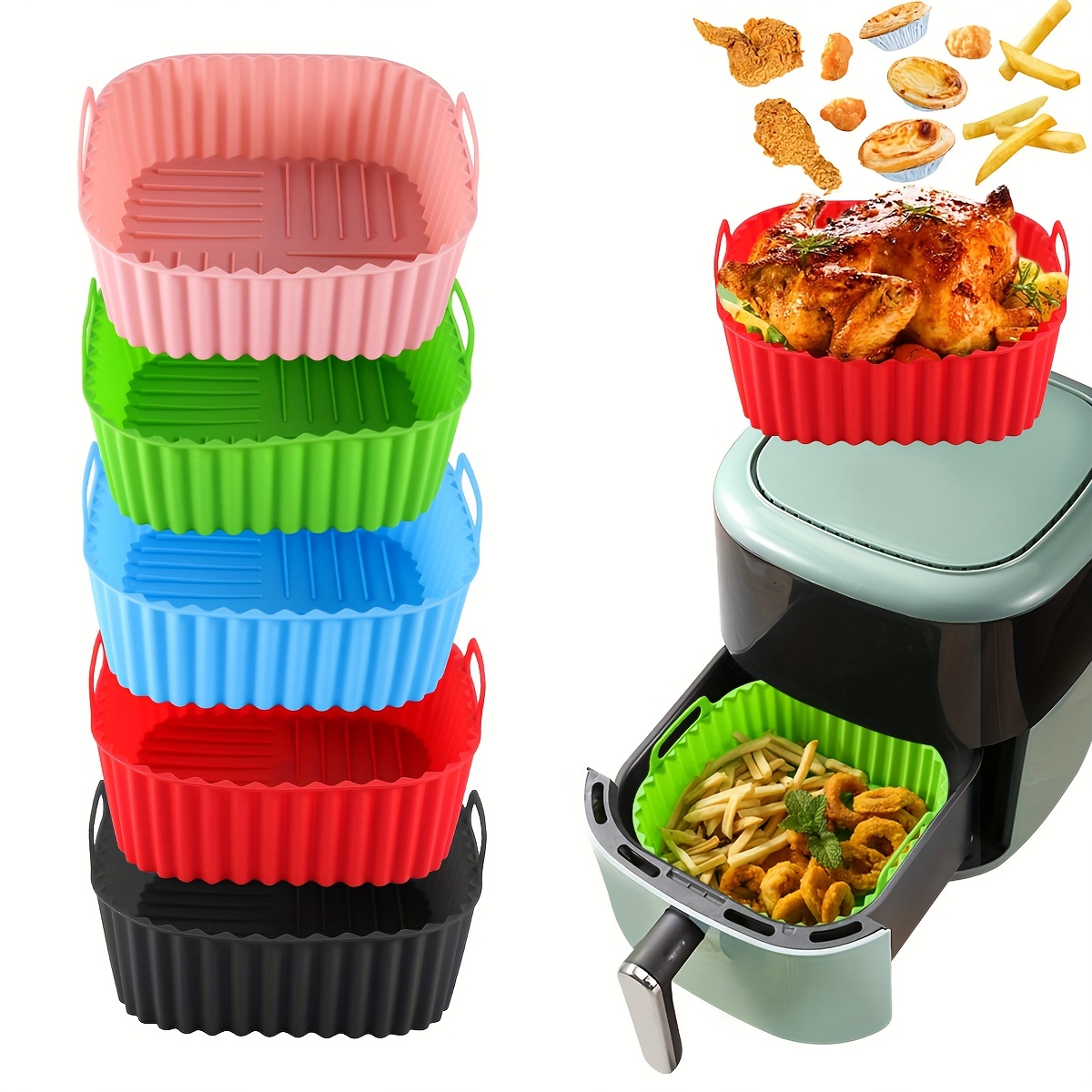 1 square silicone air fryer li - Kitchen Gadgets Baking review and price