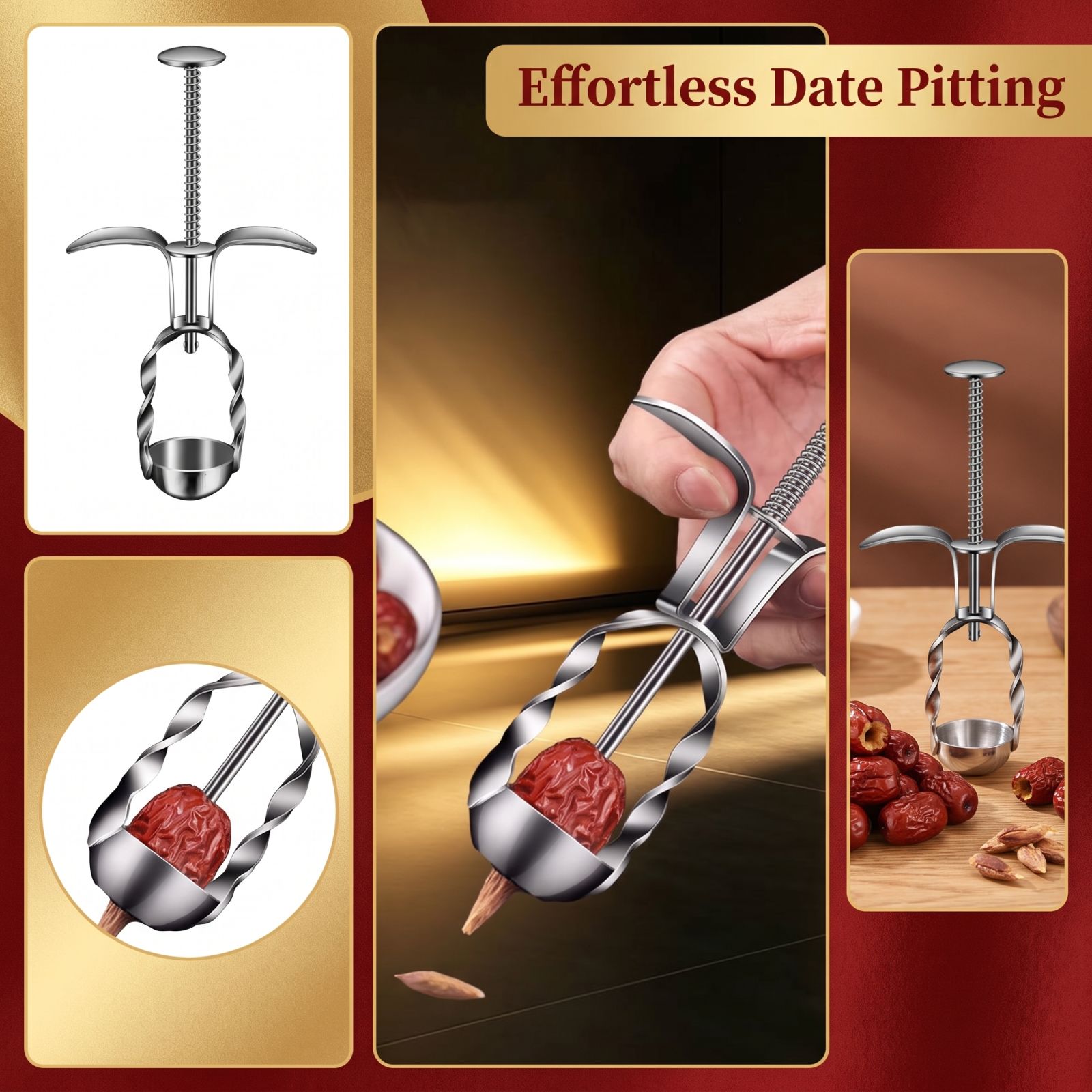 Stainless Steel Red Date Pitte - Kitchen Gadgets Baking review and price
