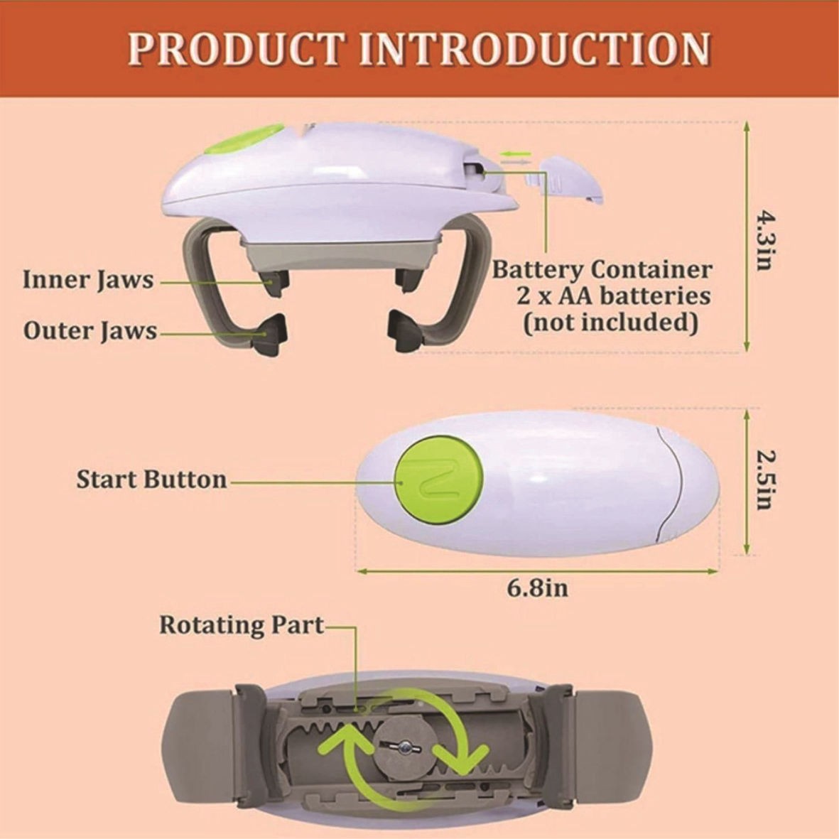 Electric Can Bottle Lid Opener - Electric Can Opener review and price